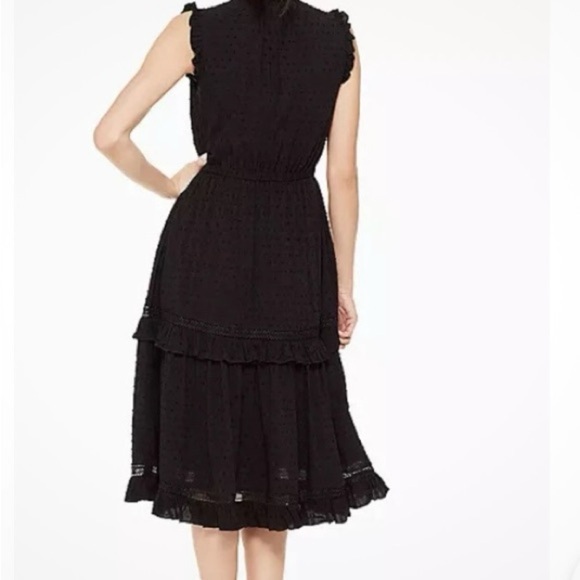 Kate Spade Black Ruffled Tiered Midi Dress - Picture 2 of 12